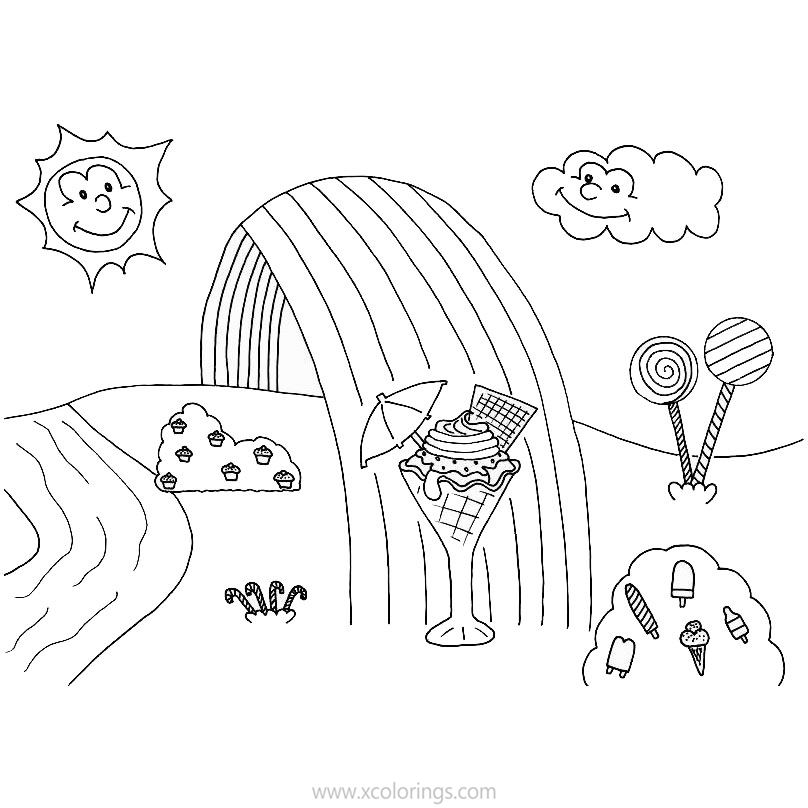 Free Candyland Game Coloring Pages printable