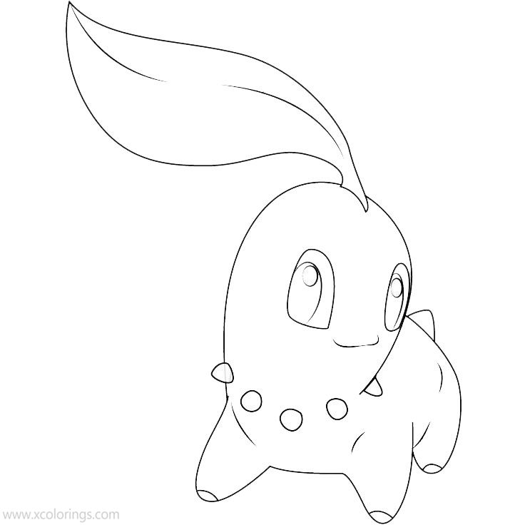 Free Chikorita from Pokemon Coloring Pages printable