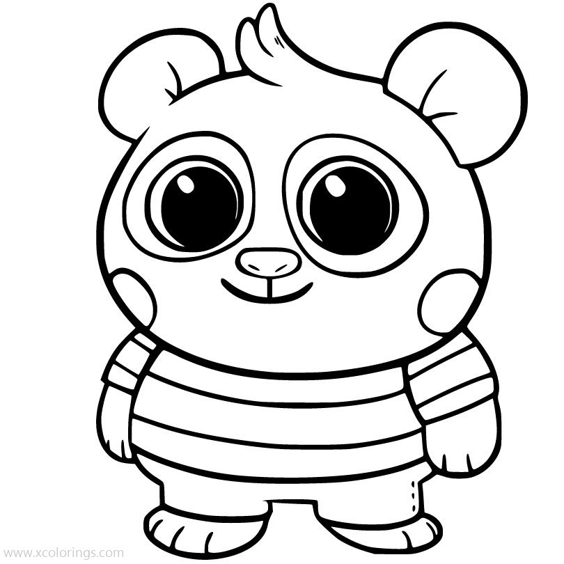 Free Chip and Potato Coloring Pages Character Nico Panda printable