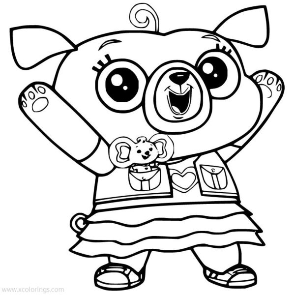 Chip and Potato Coloring Pages Totsy Tot Pug - XColorings.com