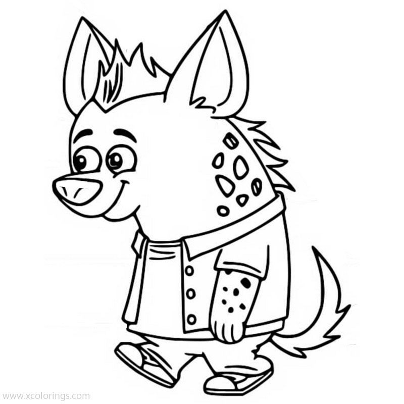 Free Chip and Potato Coloring Pages Howie Hyena printable