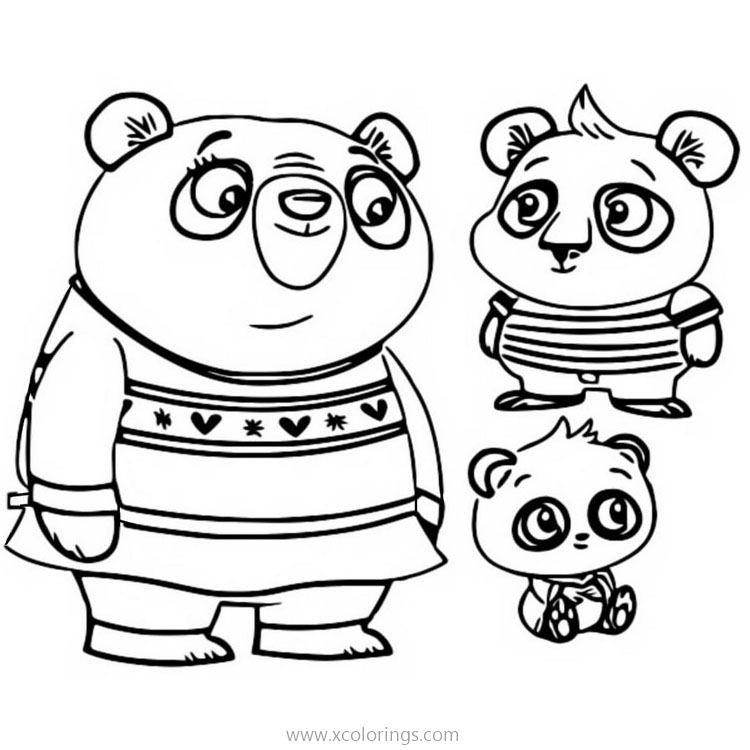 Free Chip and Potato Coloring Pages Nico Panda Bodi Panda and Amanda Panda printable
