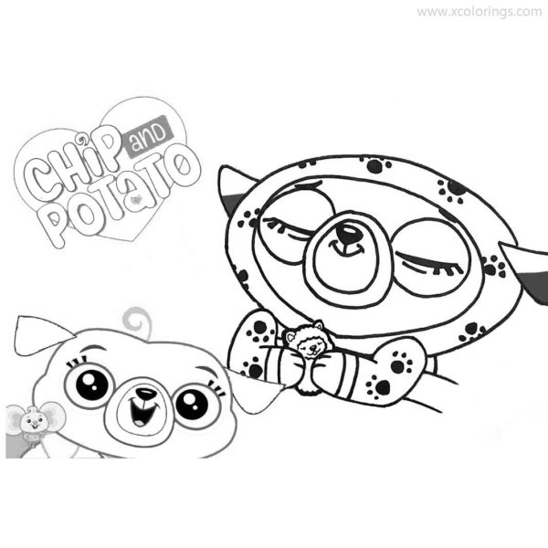 Chip and Potato Coloring Pages Characters - XColorings.com