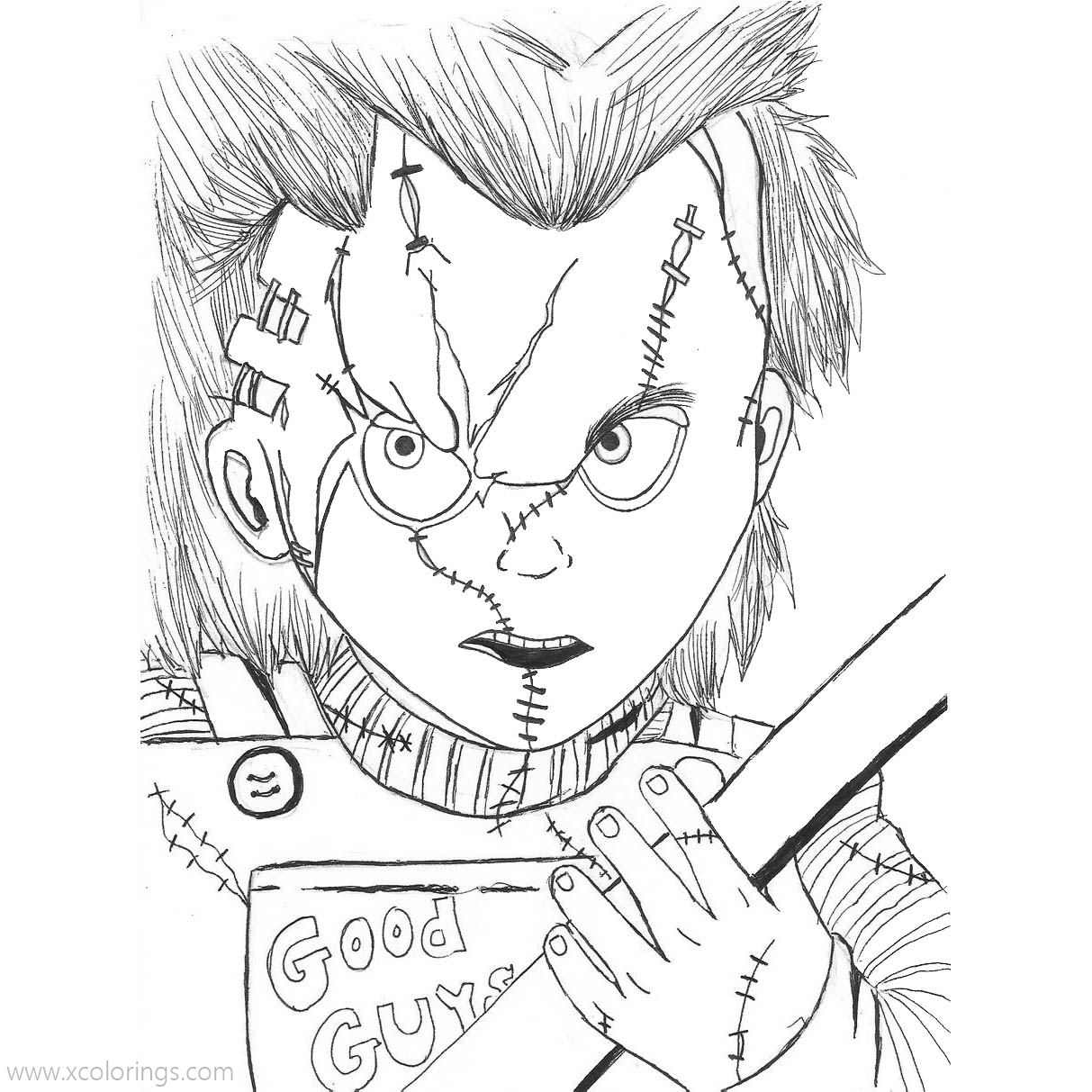 Chucky Coloring Pages Tiffany Valentine - XColorings.com