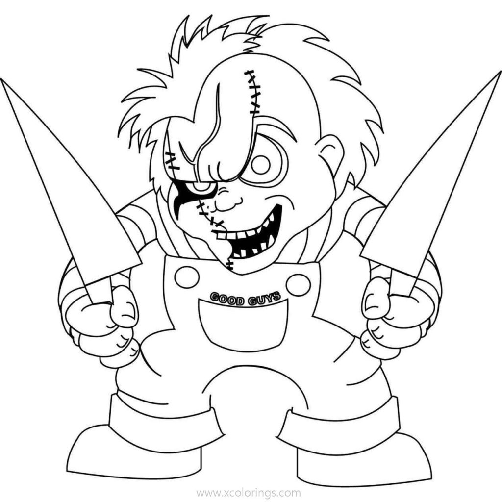 Chucky Coloring Pages Tiffany Valentine - XColorings.com