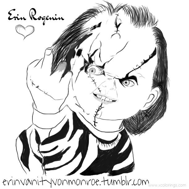 Chucky Coloring Pages Tiffany Valentine - XColorings.com