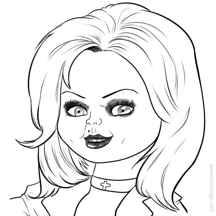 Free Chucky Coloring Pages Tiffany Valentine printable