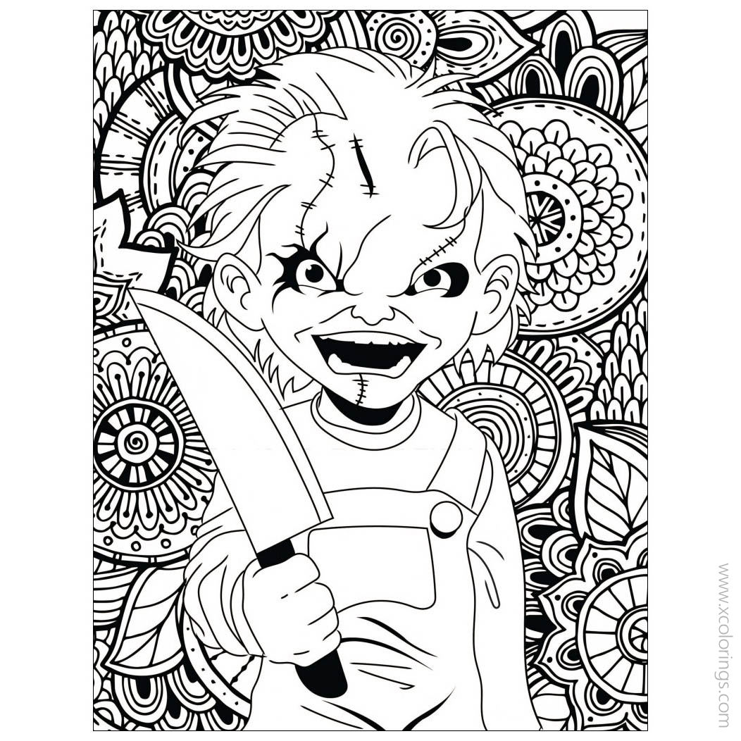 Chucky And Tiffany Coloring Pages