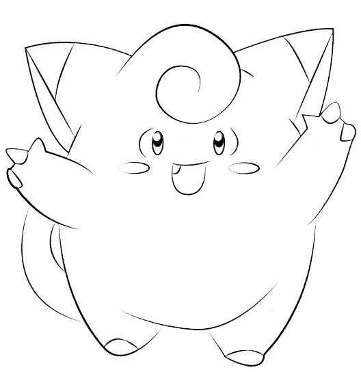 Free Clefairy Pokemon Go Coloring Pages printable