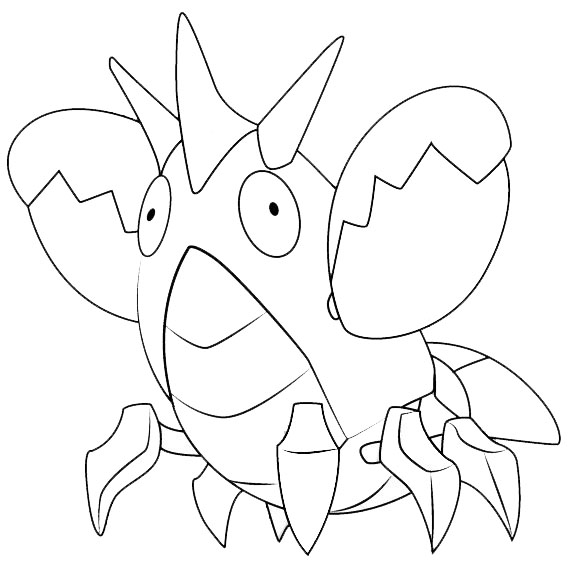 Free Corphish Pokemon Go Coloring Pages printable