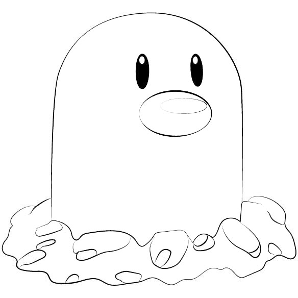 Free Diglett from Pokemon Coloring Pages printable