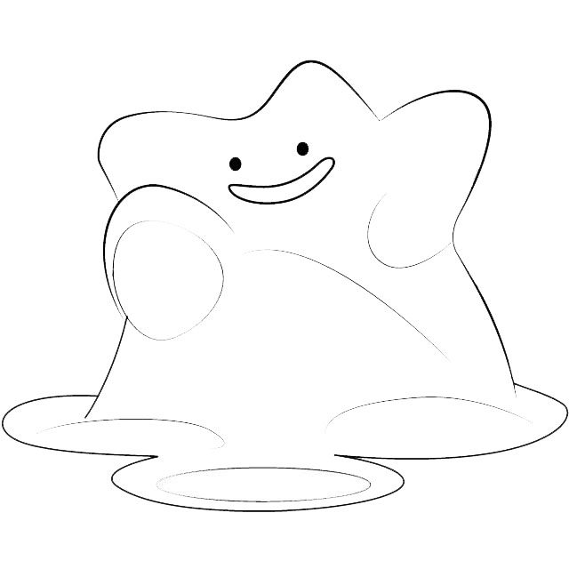 Free Ditto from Pokemon Coloring Pages printable