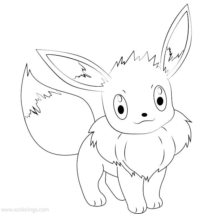 Free Eevee from Pokemon Go Coloring Pages printable