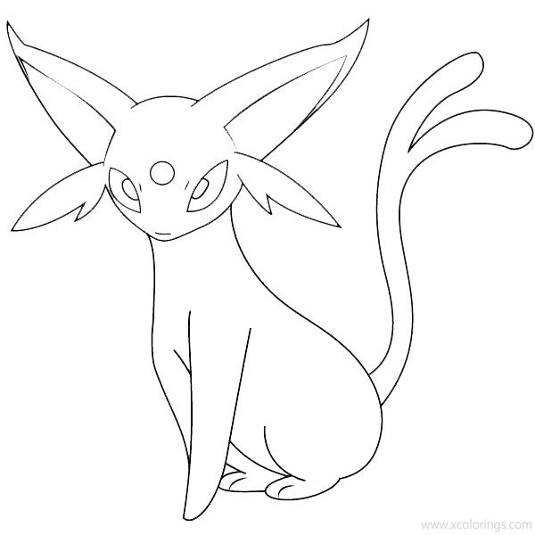Free Espeon from Pokemon Coloring Pages printable