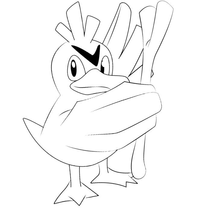 Farfetch'd Pokemon Go Coloring Pages - XColorings.com