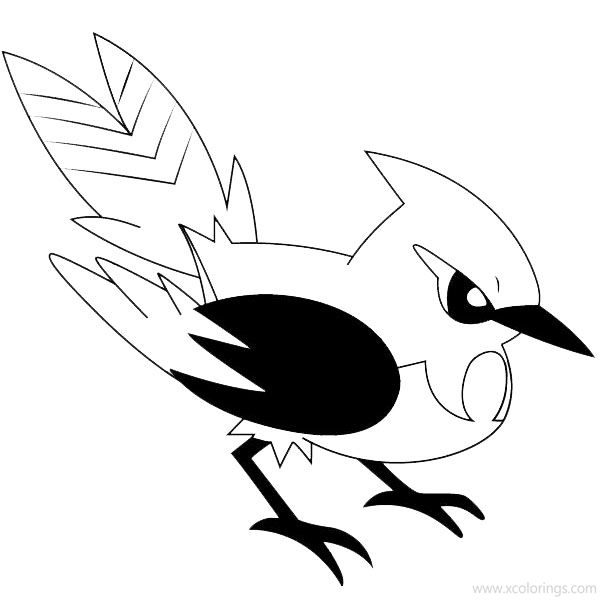 Free Fletchinder from Pokemon Coloring Pages printable