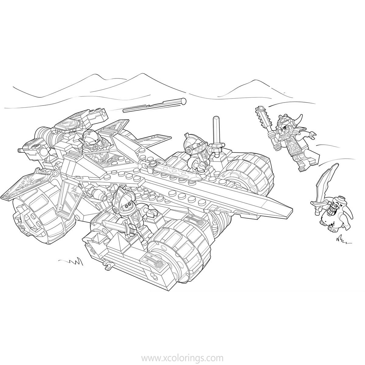 Free Free LEGO NEXO Knights Coloring Pages printable