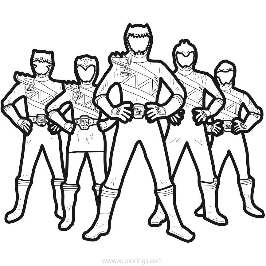 Free Power Rangers Dino Charge Coloring Pages XColorings
