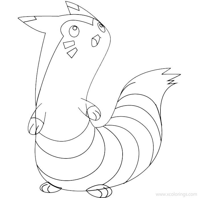 Free Furret from Pokemon Coloring Pages printable