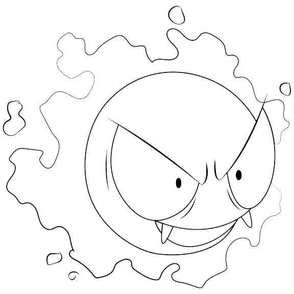 Free Gastly from Pokemon Coloring Pages printable