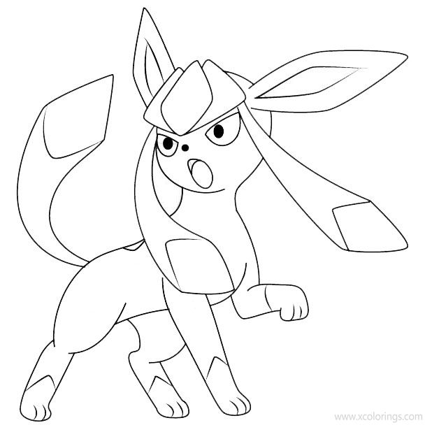 Glaceon from Pokemon Coloring Pages - XColorings.com