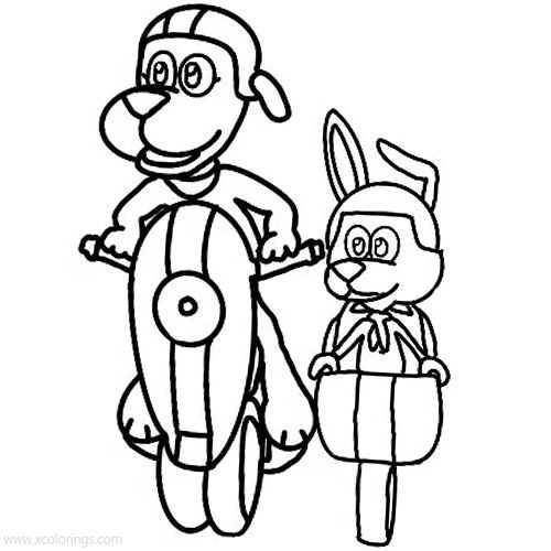 Go Dog Go Coloring Pges Tag and Scooch Lineart by Ken Turner