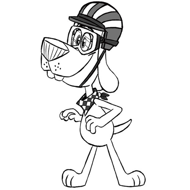 Free Go Dog Go Coloring Pges Dog with Helmet printable
