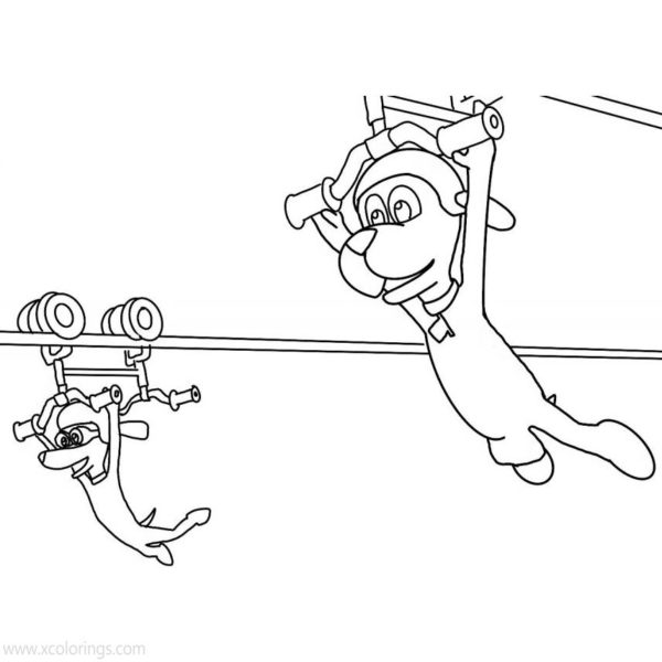 Go Dog Go Coloring Pges Tag and Scooch Lineart by Ken Turner