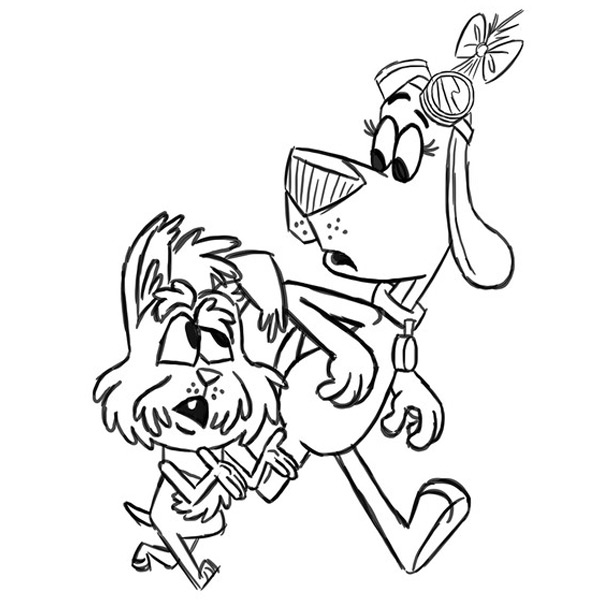 Free Go Dog Go Coloring Pges Tag and Scooch Lineart by Ken Turner printable