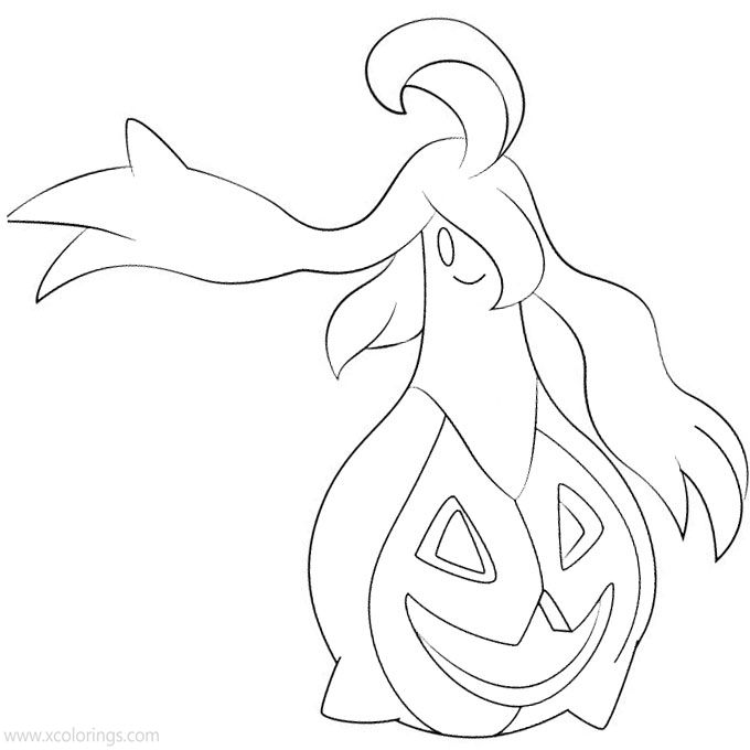 Free Gourgeist from Pokemon Coloring Pages printable