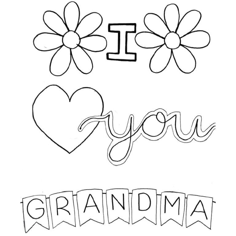 Mother #39 s Day Coloring Pages I Love You Grandma XColorings com