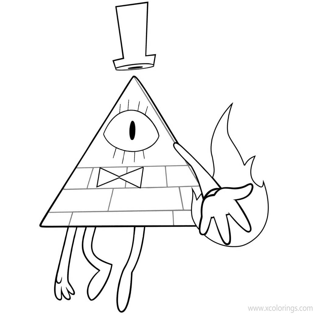 Free Gravity Falls Bill Cipher Coloring Pages printable