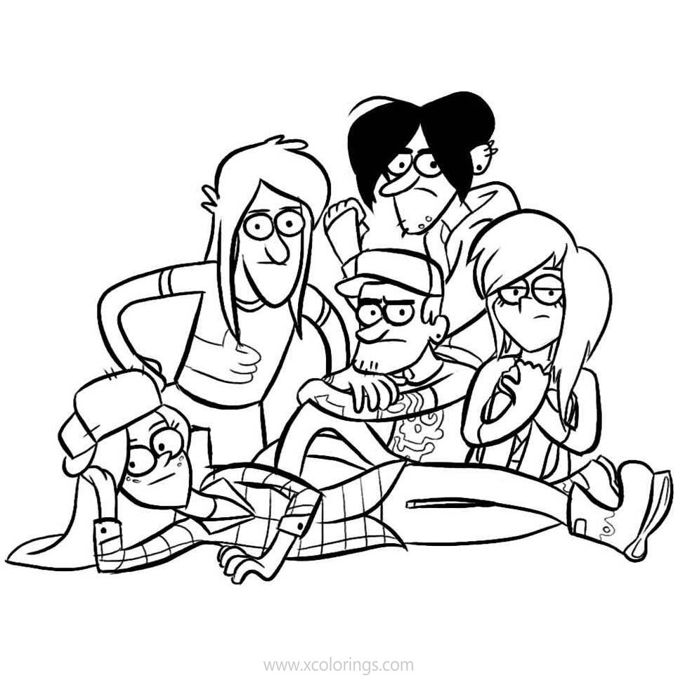 Free Gravity Falls Characters Coloring Pages printable