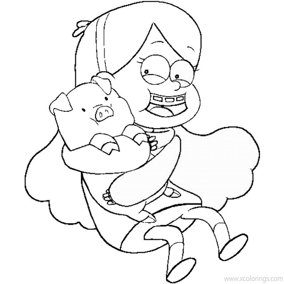 Free Gravity Falls Coloring Pages Dipper and Pig printable