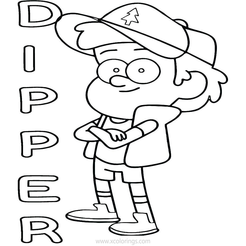 Free Gravity Falls Coloring Pages Dipper the Boy printable