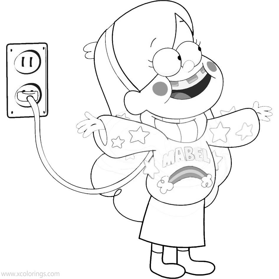 Free Gravity Falls Coloring Pages Happy Mabel printable