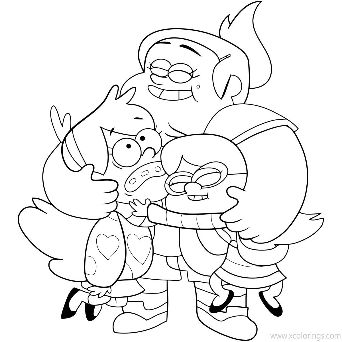 Free Gravity Falls Coloring Pages Libra with Mabel and Candy printable