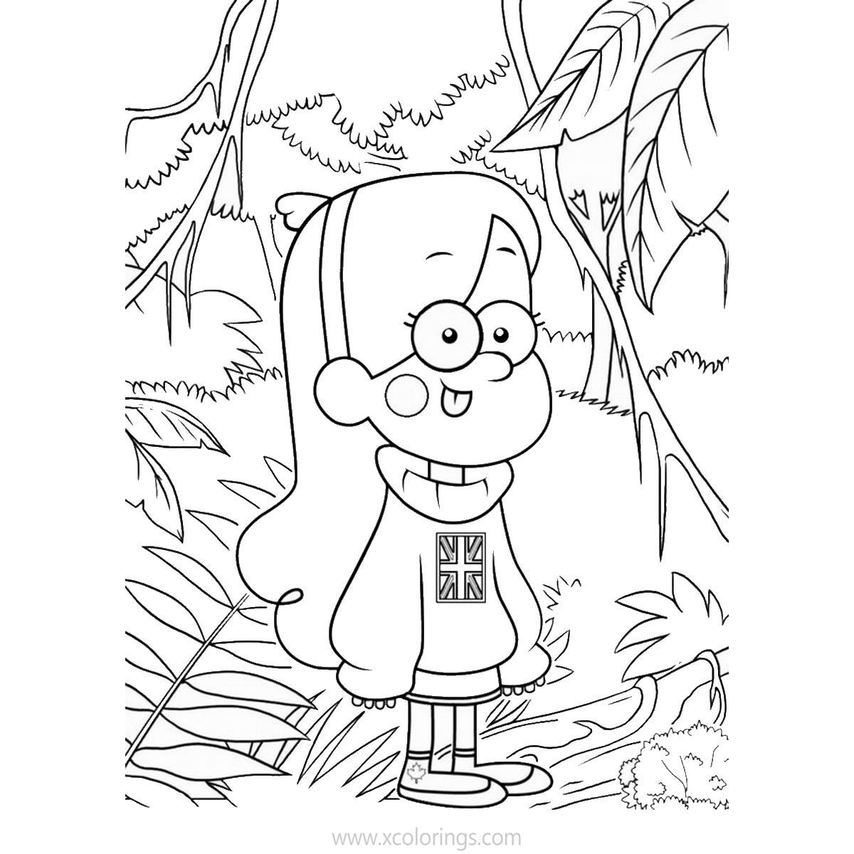 Free Gravity Falls Coloring Pages Mabel In The Forest printable