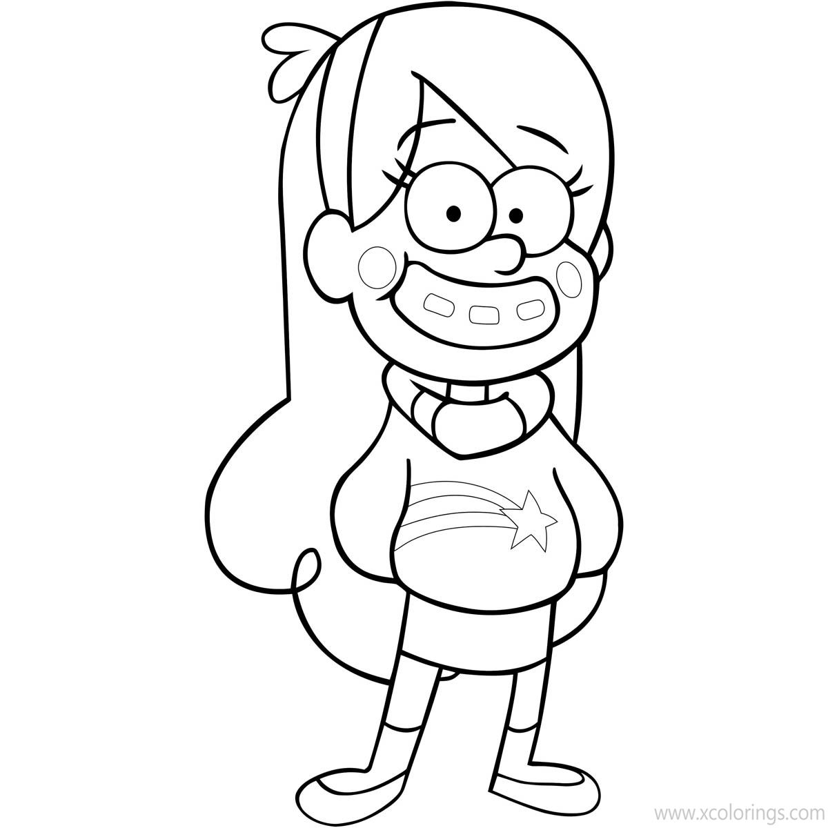 Free Gravity Falls Coloring Pages Mabel Pines printable