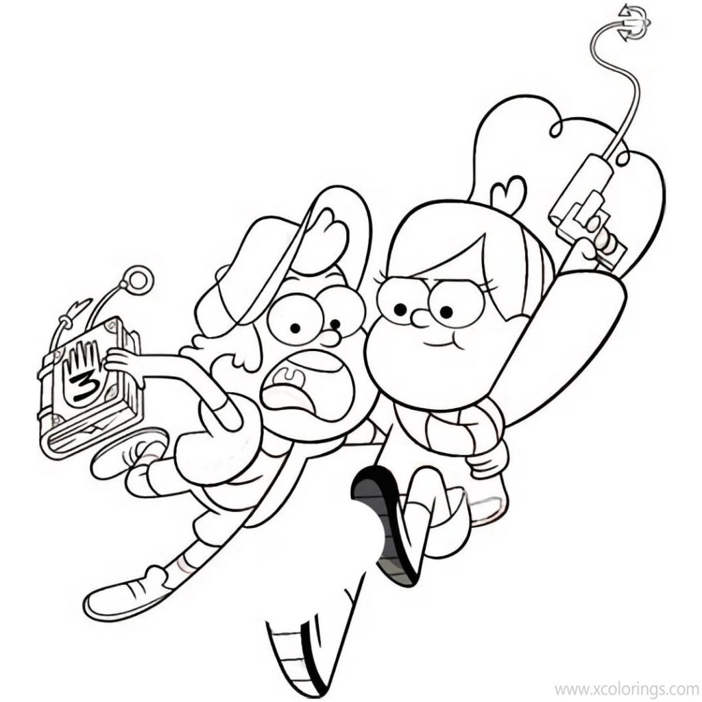 Gravity Falls Coloring Pages Dipper Mabel Uncle Stan and Soos