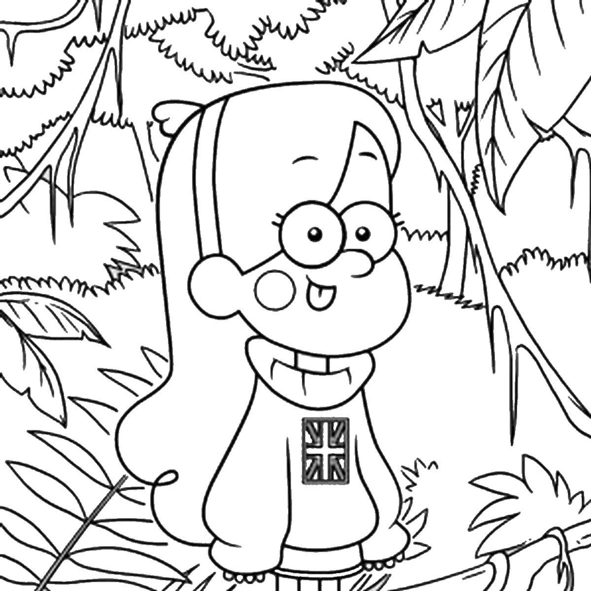 Free Gravity Falls Coloring Pages Mabel in the Woods printable