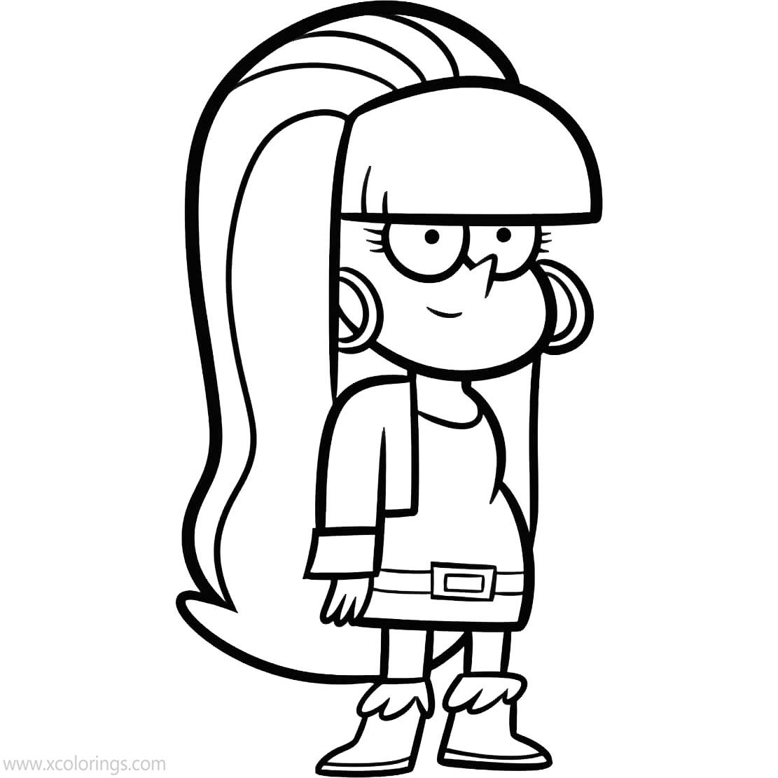 Free Gravity Falls Coloring Pages Miss Northwest printable