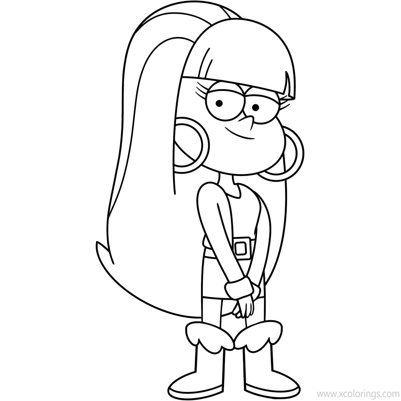 Free Gravity Falls Coloring Pages Pacifica printable