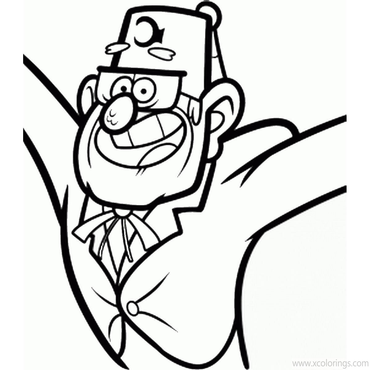 Free Gravity Falls Coloring Pages Stan printable