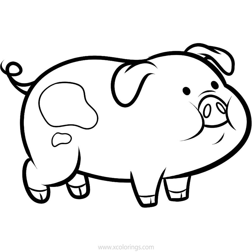 Free Gravity Falls Coloring Pages Waddles printable