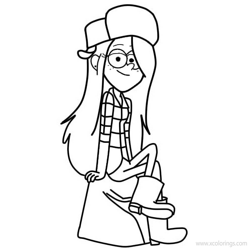Free Gravity Falls Coloring Pages Wendy Clipart printable