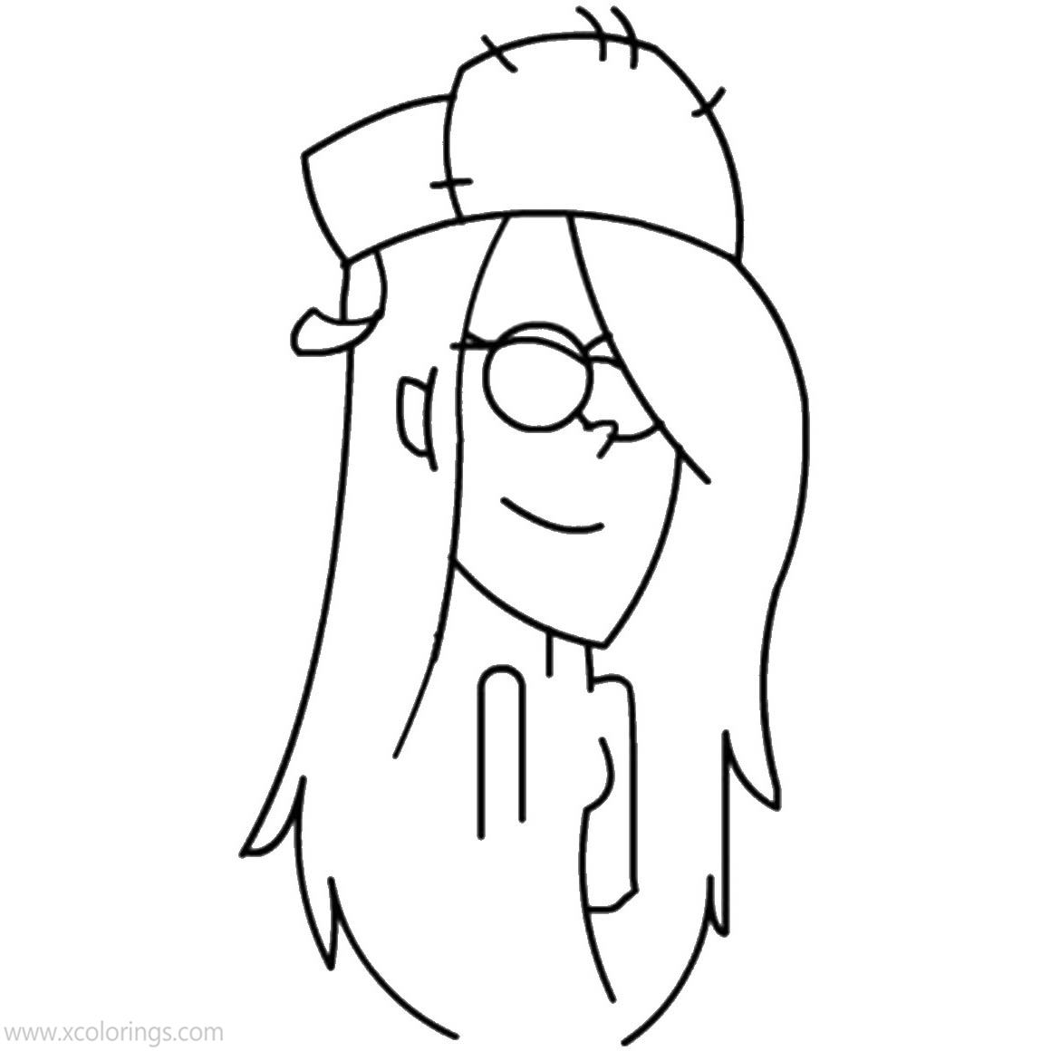 Free Gravity Falls Coloring Pages Wendy Easy to Draw printable