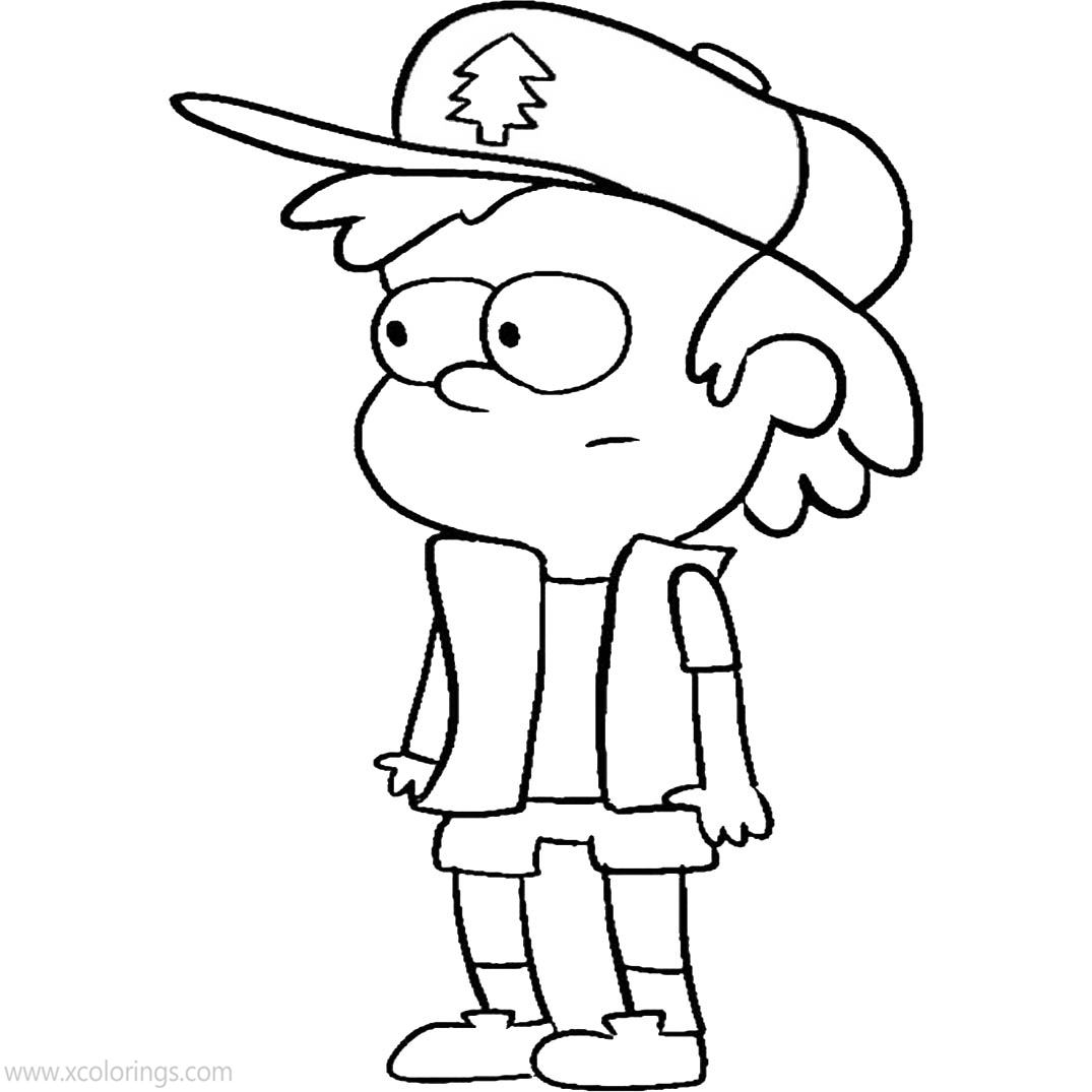 Free Gravity Falls Dipper Coloring Pages printable