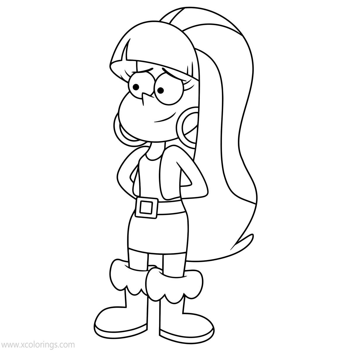 Free Gravity Falls Pacifica Coloring Pages printable