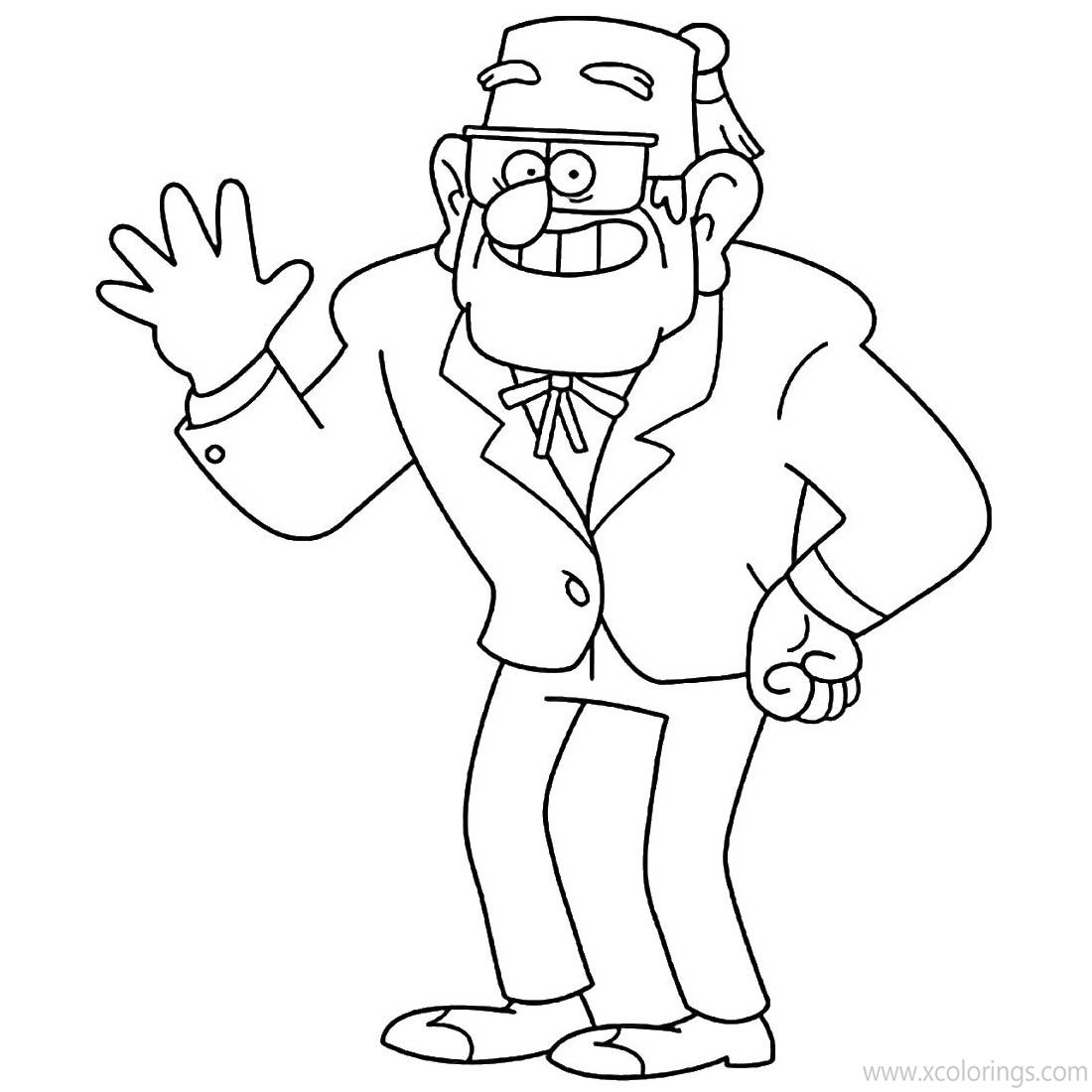 Free Gravity Falls Stan Coloring Pages printable